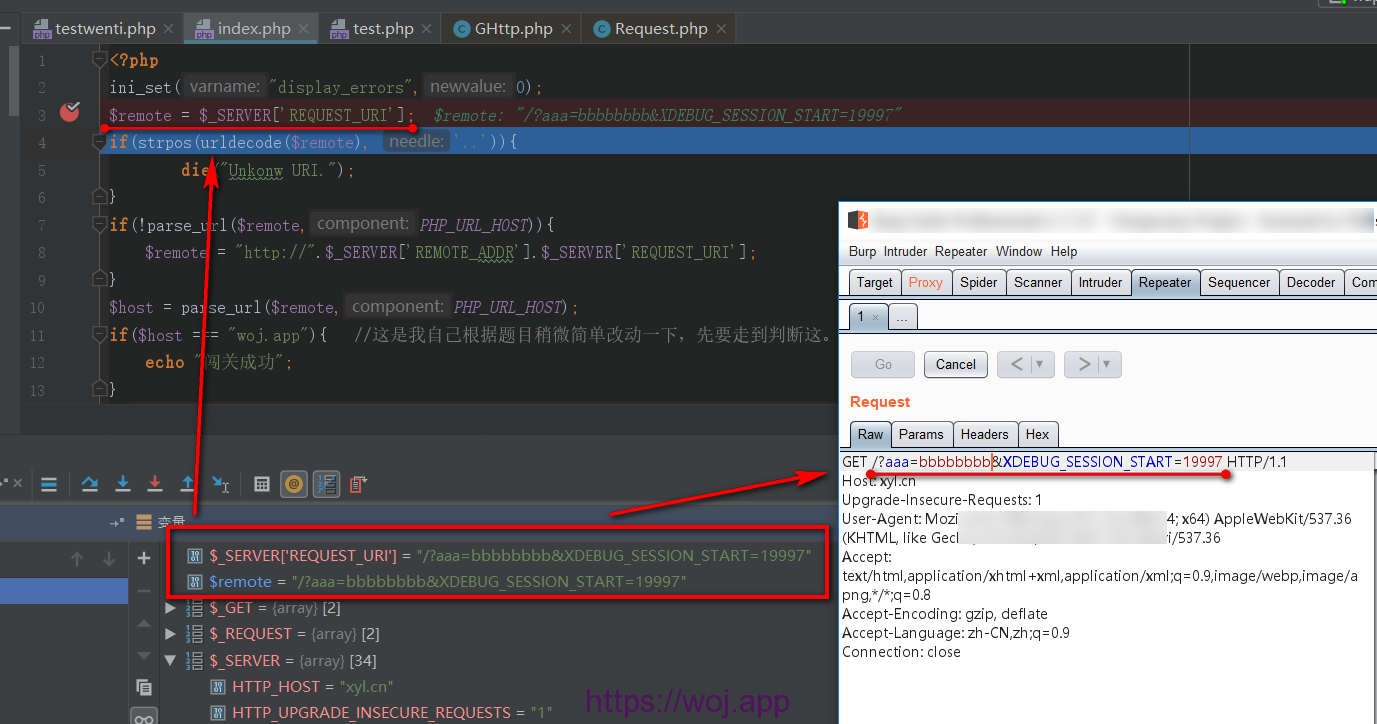 构造简单请求debug